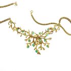 Image 9 of Gold necklace with pearl and Imperial jade | 42 cm