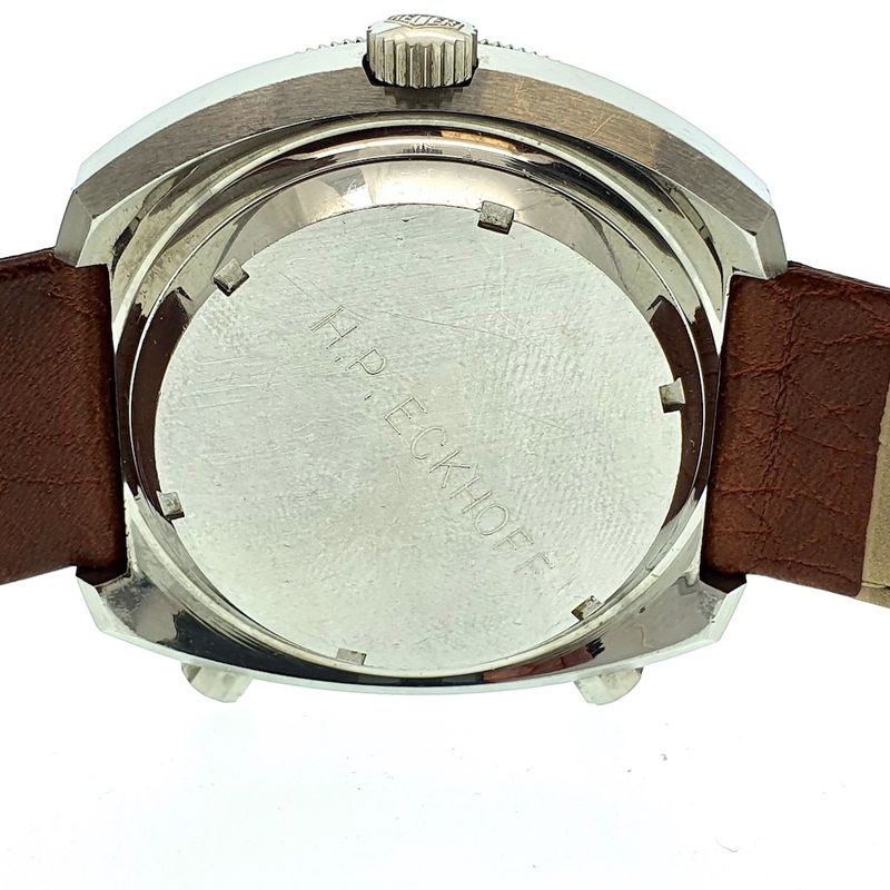 Image 16 of Heuer Calculator; Vintage chronograaf heren horloge