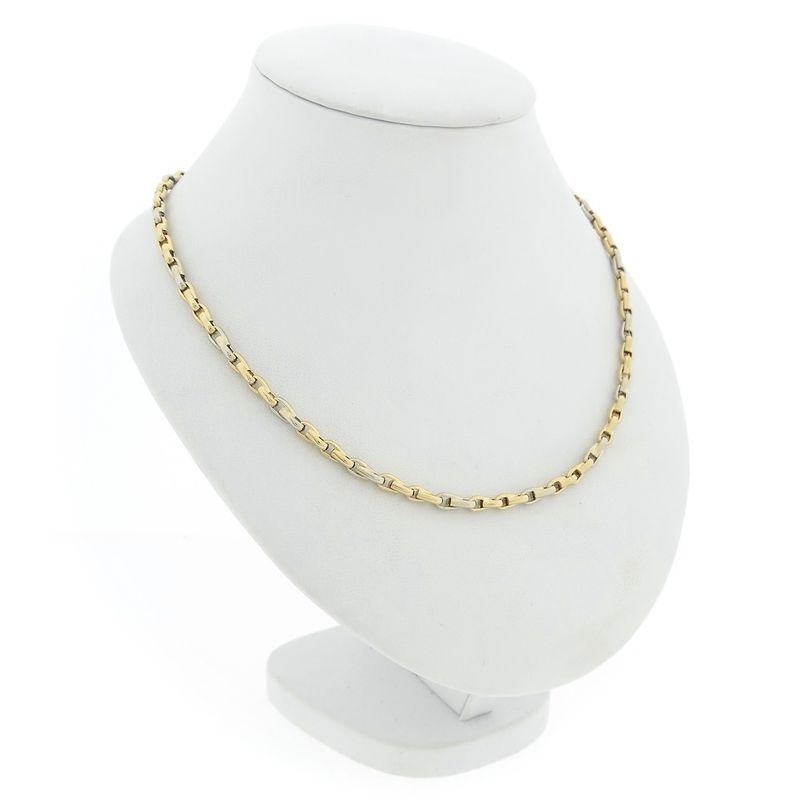 Image 2 of Two-tone gold fantasy link necklace