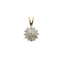 Two-tone gold pendant with diamonds | 0.19 ct.