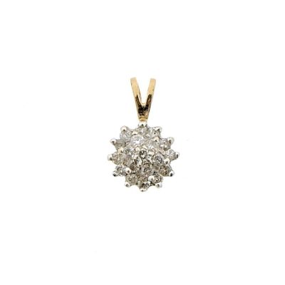 Two-tone gold pendant with diamonds | 0.19 ct. Image 1 of Two-tone gold pendant with diamonds | 0.19 ct.