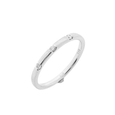 Image 1 of White gold sliding ring with diamond | 0.045 ct.