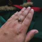 Image 4 of Gold solitaire ring with diamond 0.17 ct.