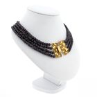 Image 3 of Antique beaded necklace with gold decorative clasp