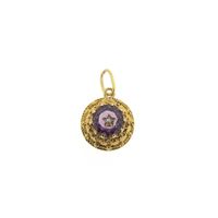 Victorian gold pendant with amethyst and pearl | Antique