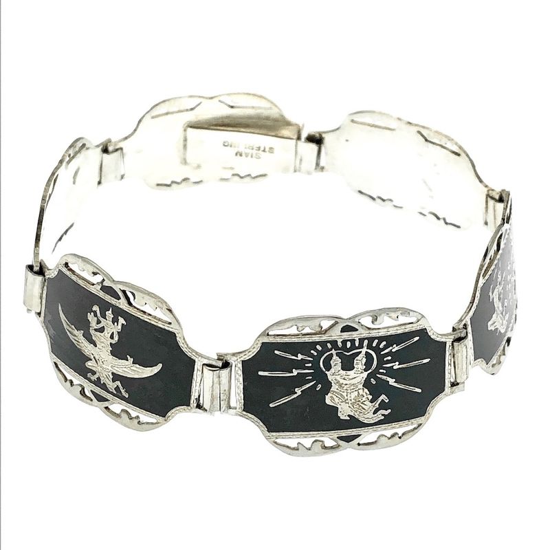 Image 1 of Siam silver Wayang bracelet | 18 cm