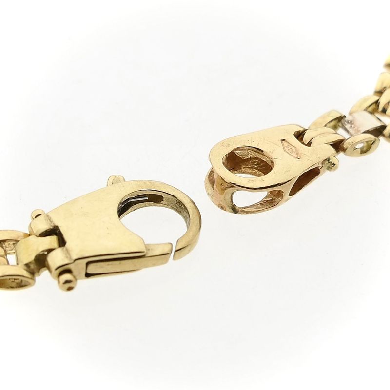 Afbeelding 4 van Bicolor gouden panterschakel armband