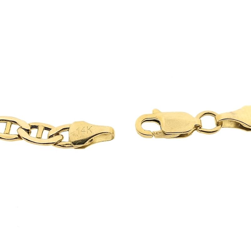 Image 7 of Two-tone gold navy link necklace 56.5 cm | Mioro