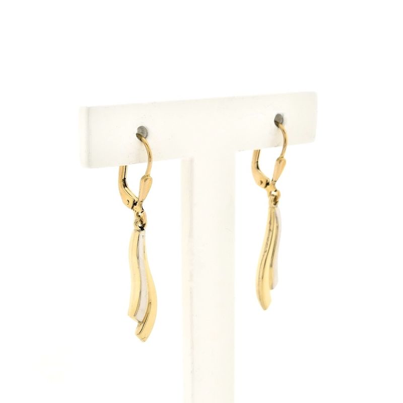 Image 3 of Two-tone gold earrings