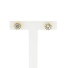 Image 1 of Vintage gold floral stud earrings with diamonds; 0.94 ct.