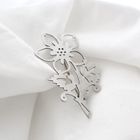 Image 4 of Silver brooch of a flower