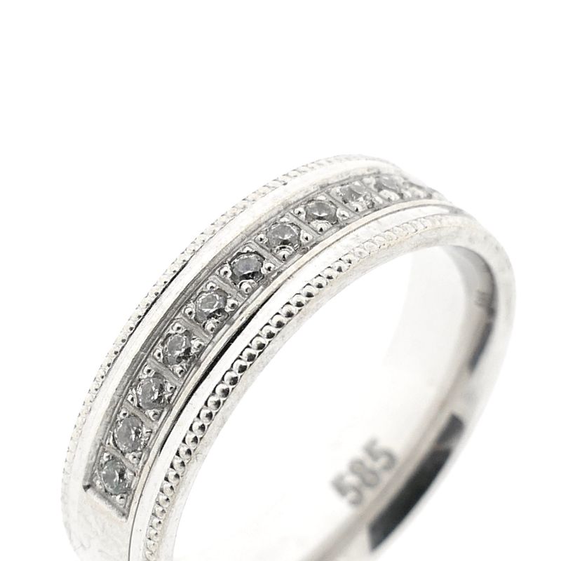 Image 5 of White gold ring with zirconia