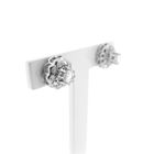Image 3 of White gold entourage stud earrings with diamond; 1.20 ct.