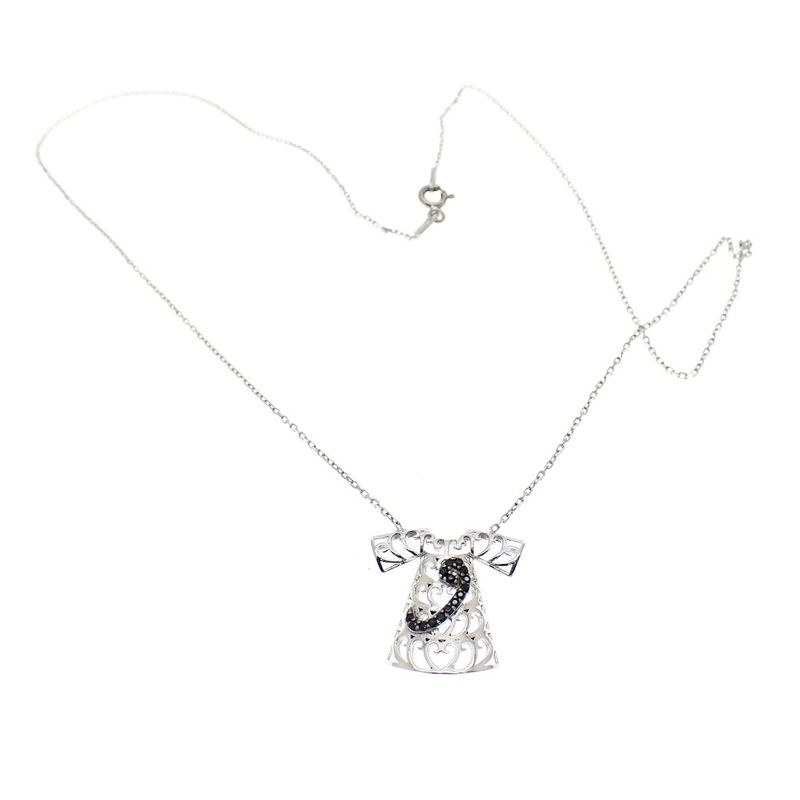 Image 3 of Silver necklace with zirconia