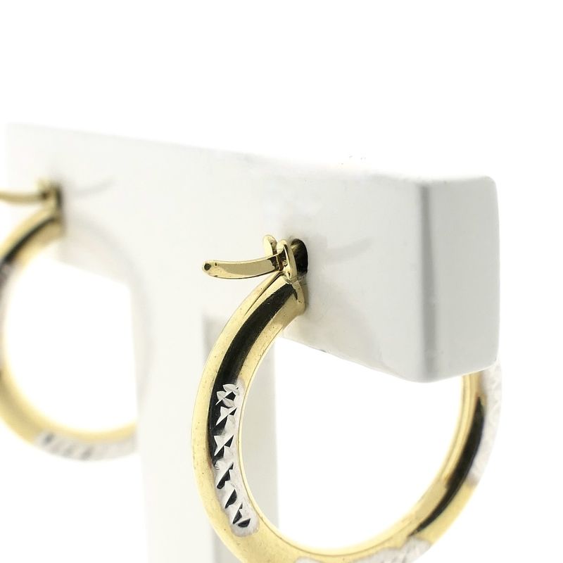 Image 8 of Two-tone gold earrings | Ø 20.0 mm