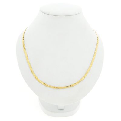 Gold braided fantasy link necklace Image 1 of Gold braided fantasy link necklace