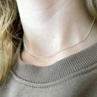 Image 12 of Silver basic gourmet link chain; 39 cm