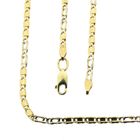 Image 1 of Two-tone gold closed Figaro link chain