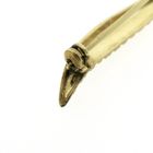 Image 5 of Vintage gold brooch as a feather with pearl