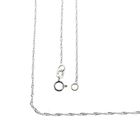 Image 1 of White gold thin twisted link necklace | 44 cm