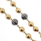Image 3 of Gold rosary necklace with patinated beads