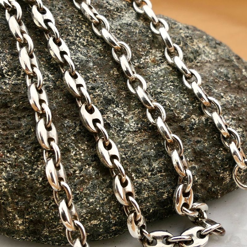 Image 2 of Silver Marine Link Necklace