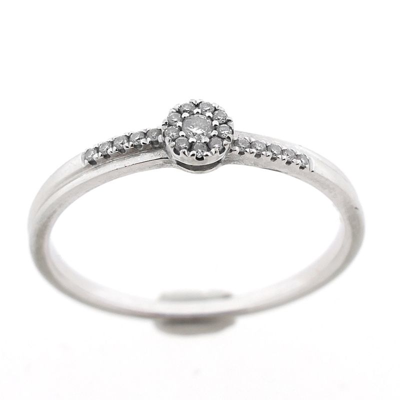 Image 3 of White gold ring with diamonds | 0.11 ct.
