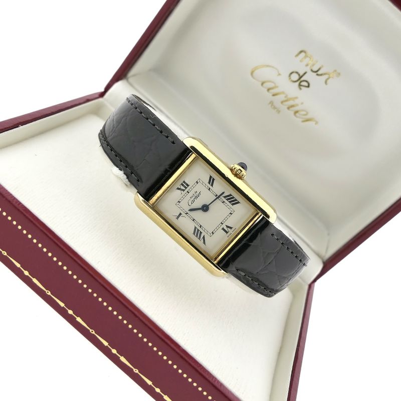 Image 7 of Cartier Tank Vermeil 2415; Women's watch