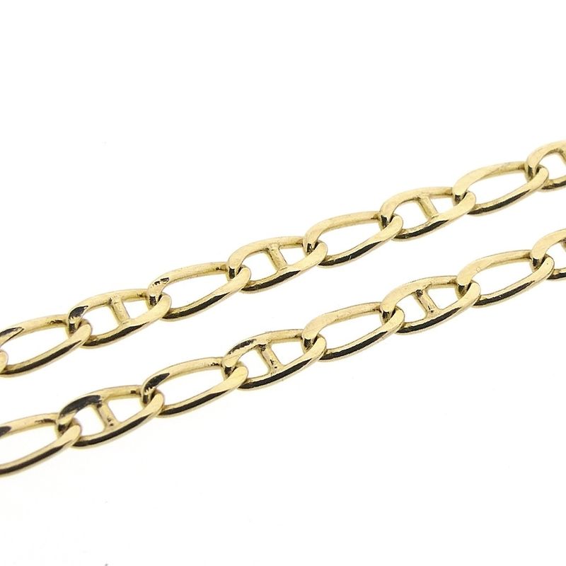 Image 3 of Gold navy/gourmet link necklace | 40.5 cm