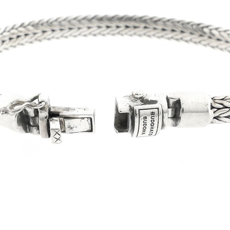 Image 4 of Silver Buddha to Buddha bracelet; Ellen XS