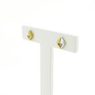 Image 4 of Bicolor gold stud earrings with zirconia