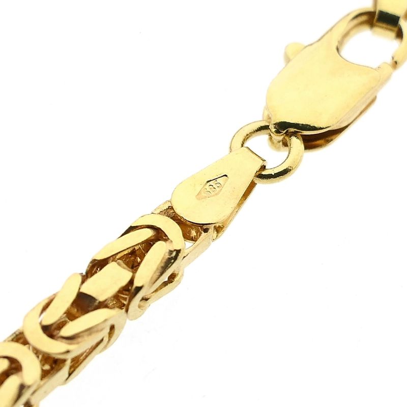 Image 5 of Square Gold Byzantine Link Chain; 14K; 79.5 cm