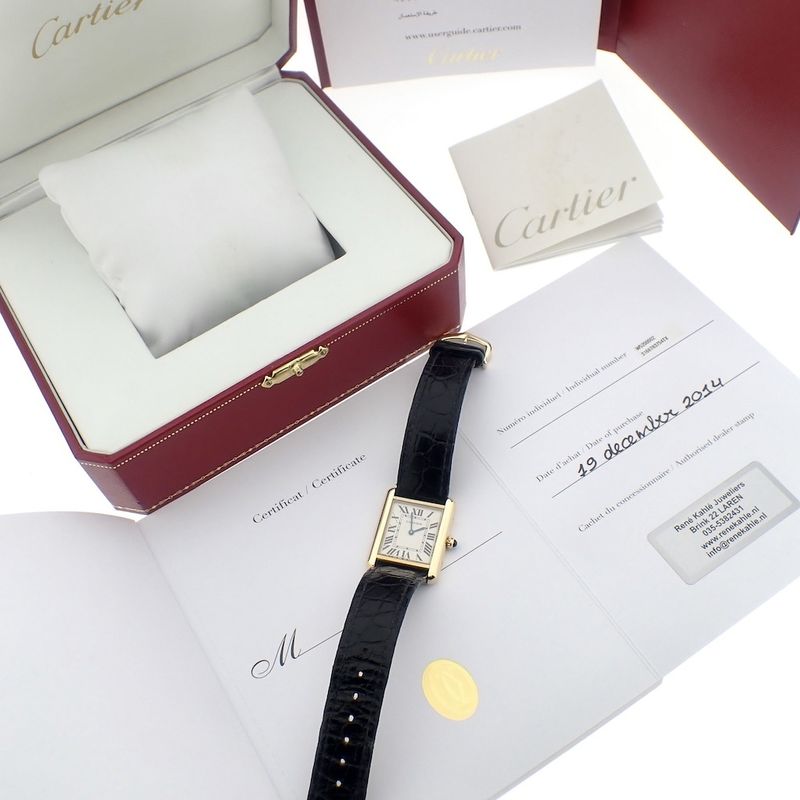 Image 10 of Cartier Tank Solo; 18k gold women's watch