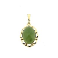Gold pendant with Jade