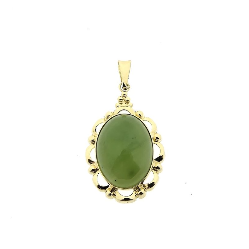 Image 1 of Gold pendant with Jade