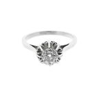 Image 4 of White gold solitaire ring with diamond; 0.43 ct.