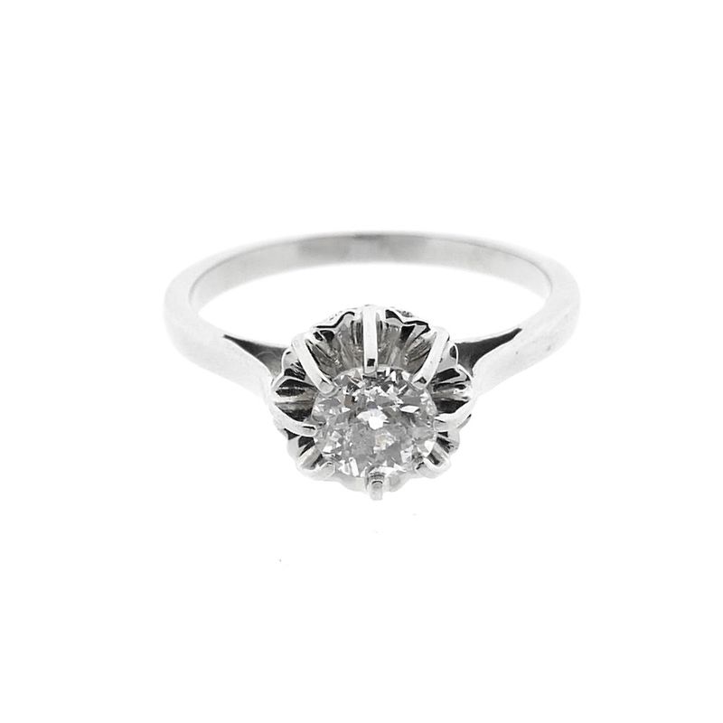 Image 4 of White gold solitaire ring with diamond; 0.43 ct.