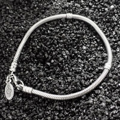 Image 2 of Pandora bracelet; Silver; lobster clasp | 19 cm
