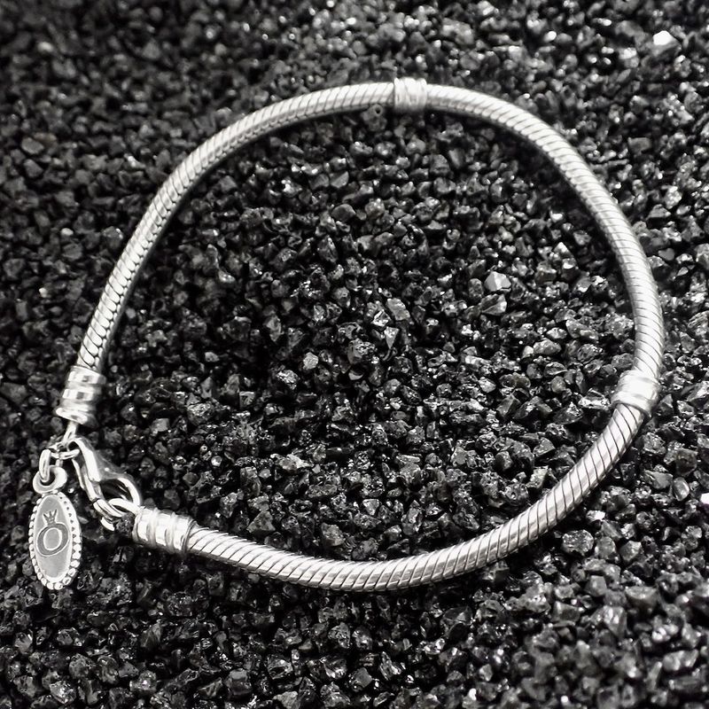 Image 2 of Pandora bracelet; Silver; lobster clasp | 19 cm