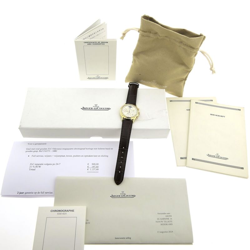 Image 4 of Jaeger-LeCoultre Odysseus 165.7.3; 18k gold chronograph watch with moon phase