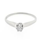 Image 3 of White gold solitaire ring with diamond | 0.16 ct.
