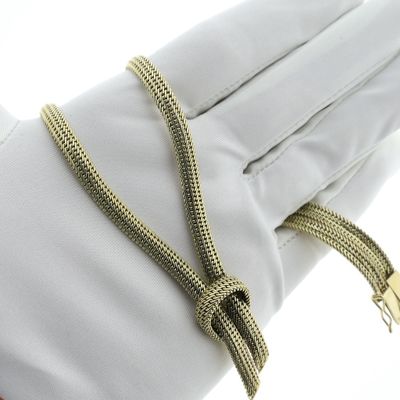 Image 2 of Gold herringbone link necklace