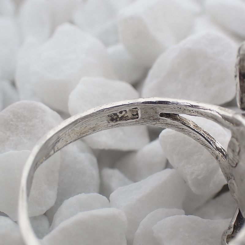 Image 5 of Silver ring with movable figures