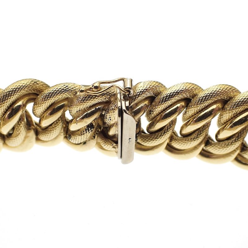 Image 4 of Gold French gourmet link bracelet