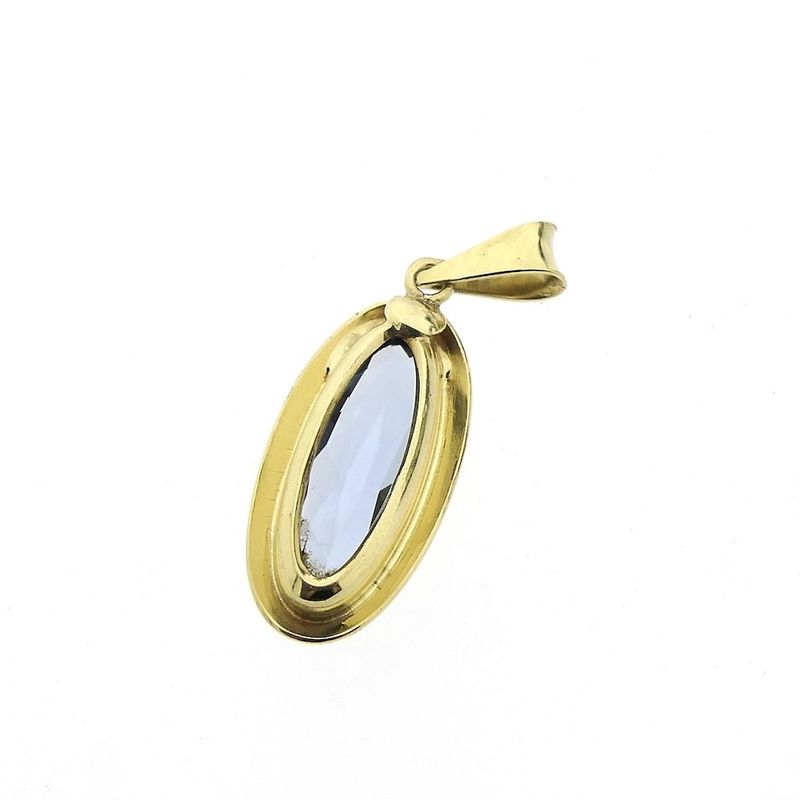 Image 6 of Gold pendant with topaz