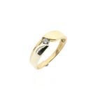 Image 1 of 8 Karat Bicolor Ring with Zirconia
