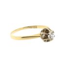 Image 3 of Diamond gold solitaire ring with zirconia