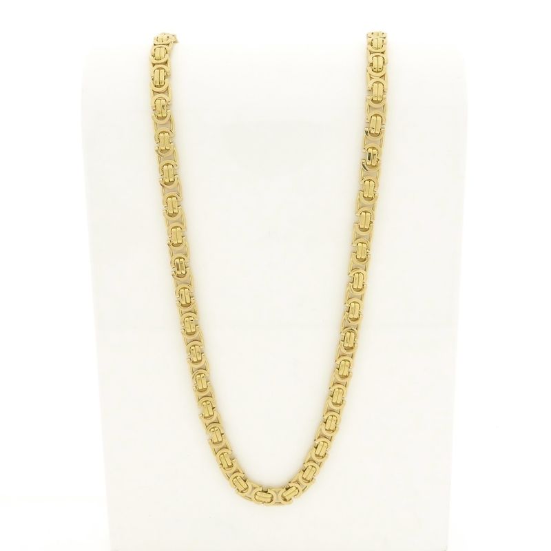 Image 1 of Exclusive long gold flat king chain | 71 cm