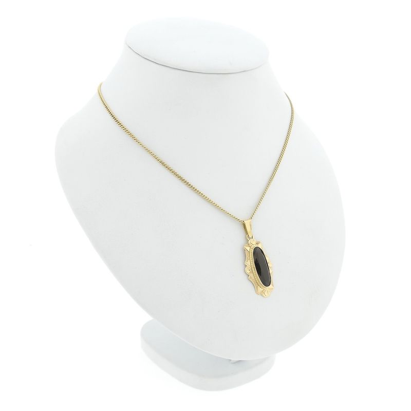 Image 4 of Vintage gold pendant with smoky quartz