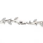 Image 4 of Floral white gold necklace with diamonds; 3.05 ct.